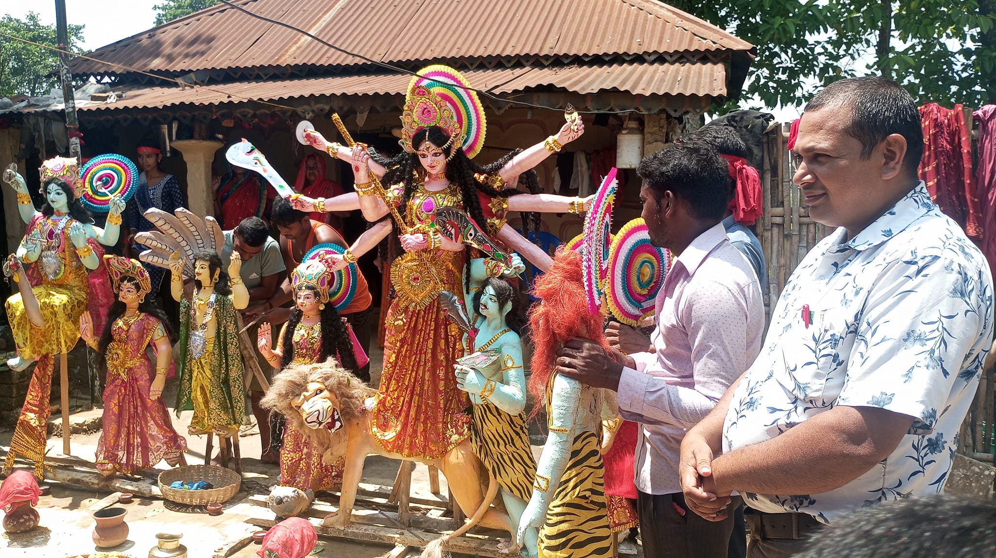 श्रीकृष्ण जन्माष्टमीमा बनाएको मुर्ती विसर्जन