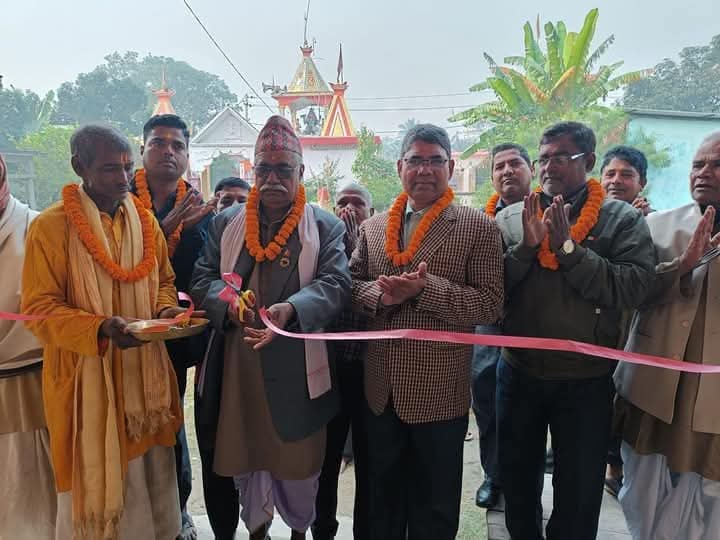 रामजानकी मन्दिरको समुदायक भवन उद्घाटन सम्पन्न