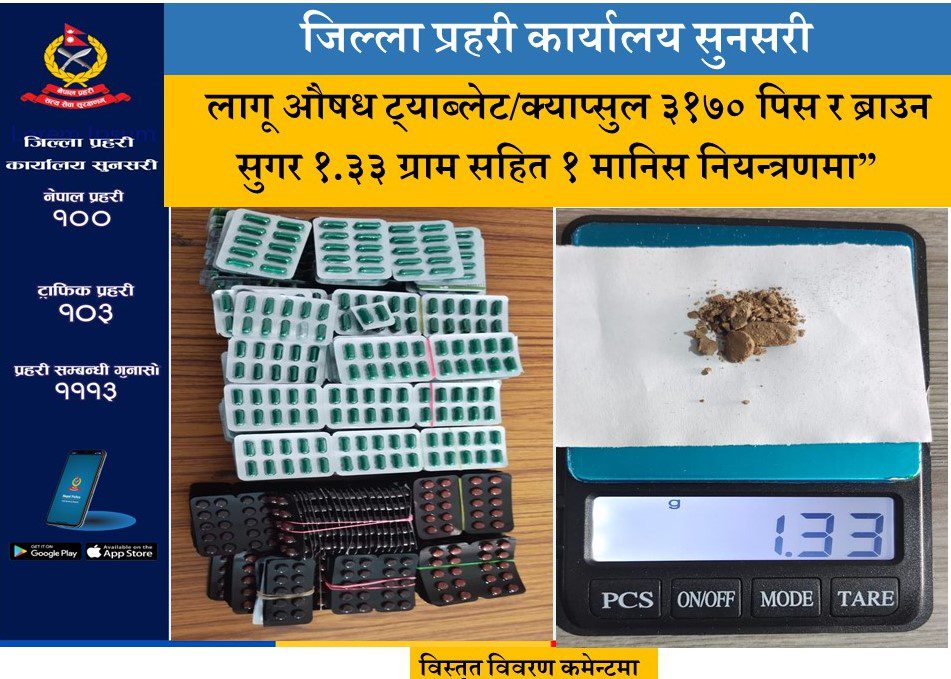 ब्राउन सुगर सहित चार पक्राउ